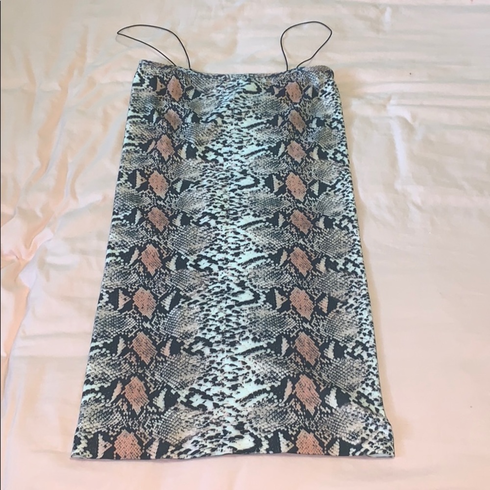 Snakeskin bodycon dress from California
